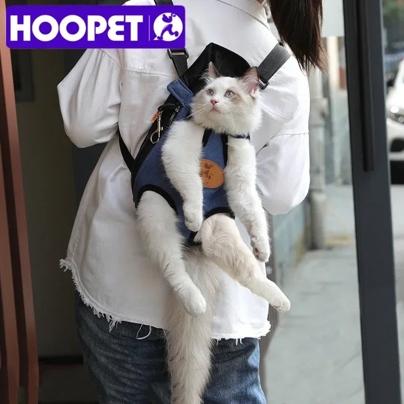 HOOPET Pet Carrier Backpack – Front & Shoulder Travel Bag for Small Dogs & Cats