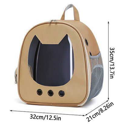 Breathable Pet Carrier Backpack – Portable Travel Bag for Cats & Small Dogs