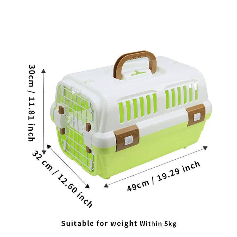 Portable Pet Carrier – Outdoor Travel Cage with Handle