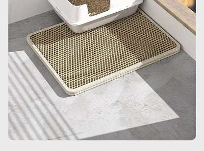 EVA Double-Layer Cat Litter Mat – Traps Litter & Keeps Floors Clean