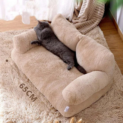 Luxury Cat &amp; Dog Bed – Warm Plush Sofa for Small to Medium Pets