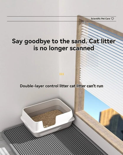 EVA Double-Layer Cat Litter Mat – Traps Litter & Keeps Floors Clean