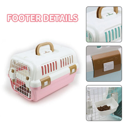 Portable Pet Carrier – Outdoor Travel Cage with Handle