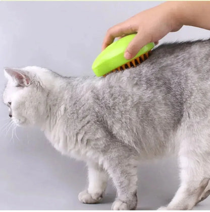 3-in-1 Electric Pet Steamy Brush – Grooming, Shedding & Massage