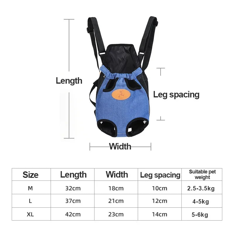 HOOPET Pet Carrier Backpack – Front & Shoulder Travel Bag for Small Dogs & Cats