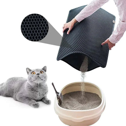 EVA Double-Layer Cat Litter Mat – Traps Litter & Keeps Floors Clean