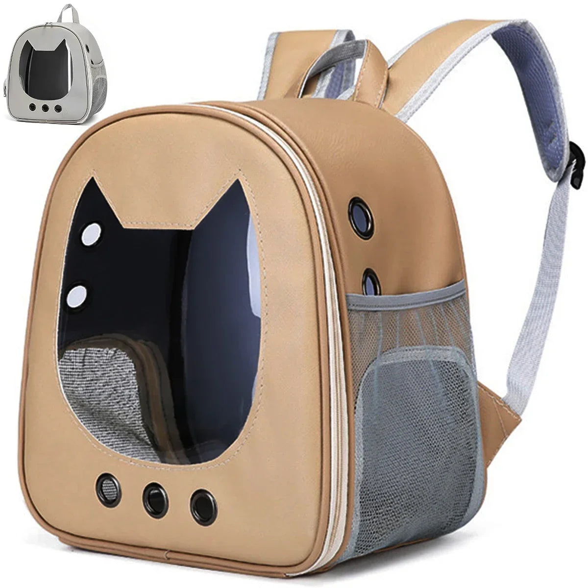 Breathable Pet Carrier Backpack – Portable Travel Bag for Cats & Small Dogs