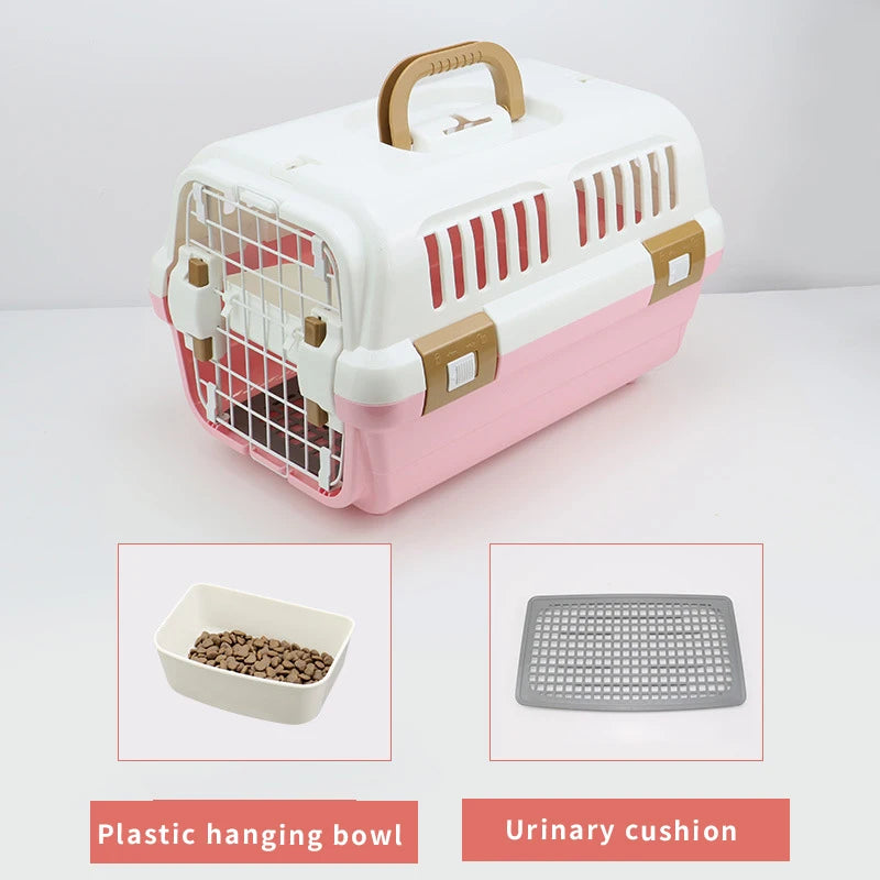 Portable Pet Carrier – Outdoor Travel Cage with Handle