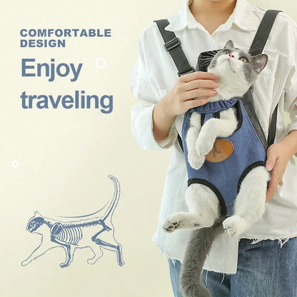 HOOPET Pet Carrier Backpack – Front & Shoulder Travel Bag for Small Dogs & Cats