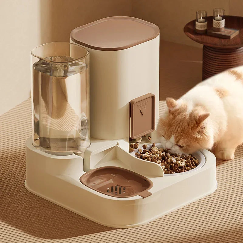 Automatic Pet Water & Food Dispenser – Large Capacity with Dry/Wet Separation