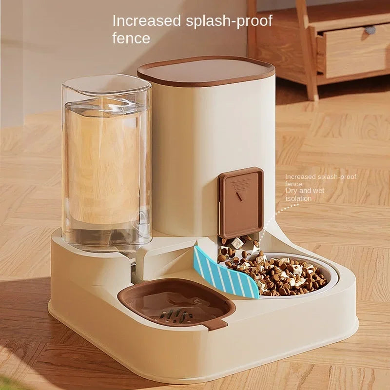 Automatic Pet Water & Food Dispenser – Large Capacity with Dry/Wet Separation