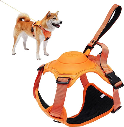 ATUBAN 2-in-1 No-Pull Dog Harness – Self-Shrinking Leash with Auto-Lock for Training