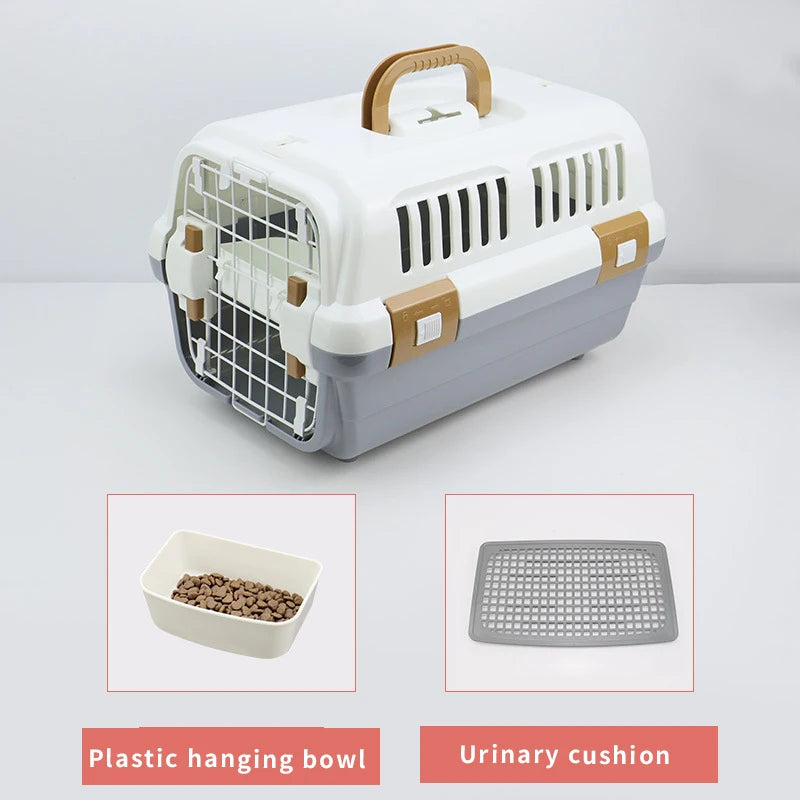 Portable Pet Carrier – Outdoor Travel Cage with Handle